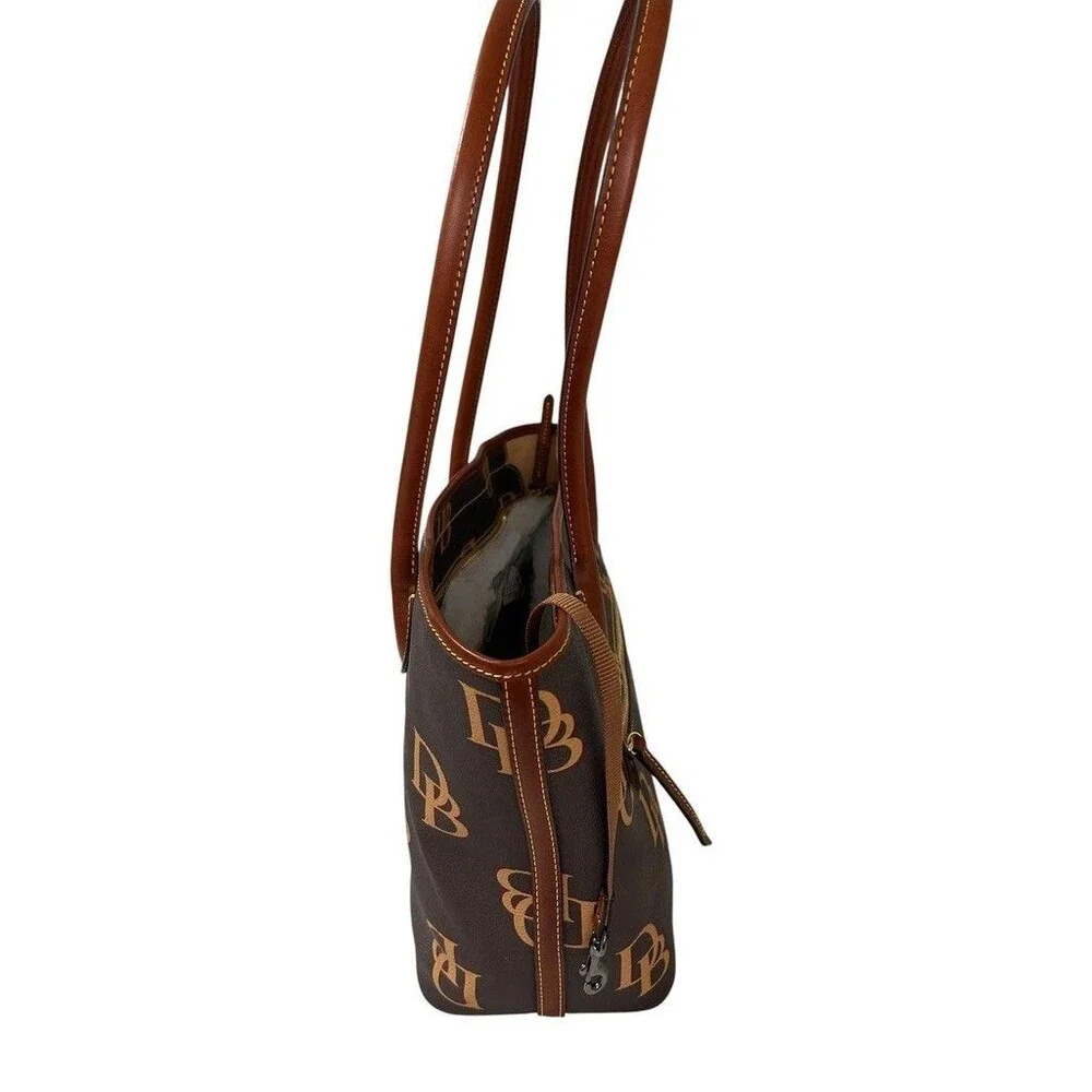 Dooney & Bourke Wren Zip Tote Wine Leather Trim Shoulder